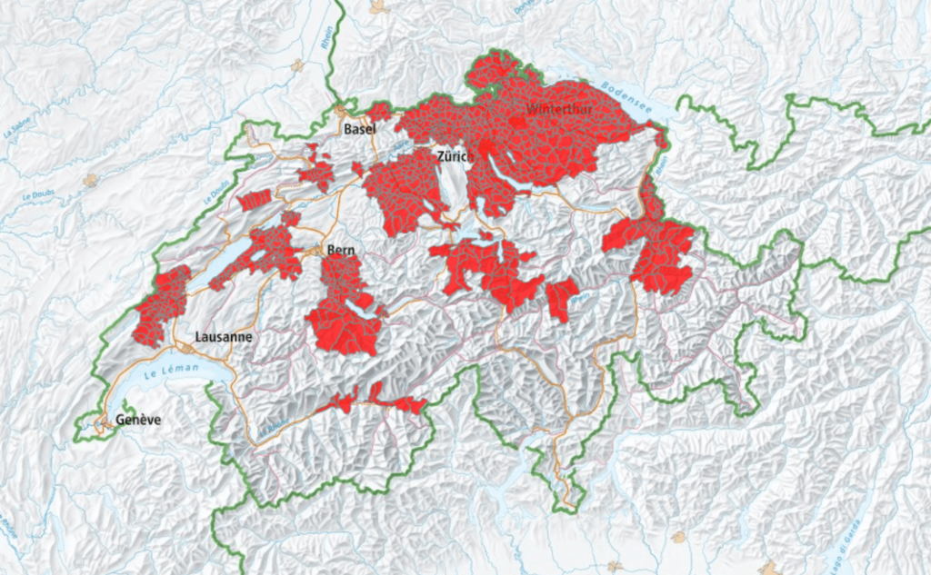 FSME Gefahrenkarte Schweiz